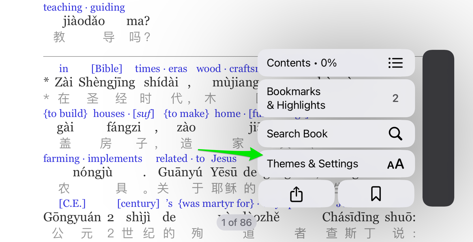 Apple Books Themes & Settings