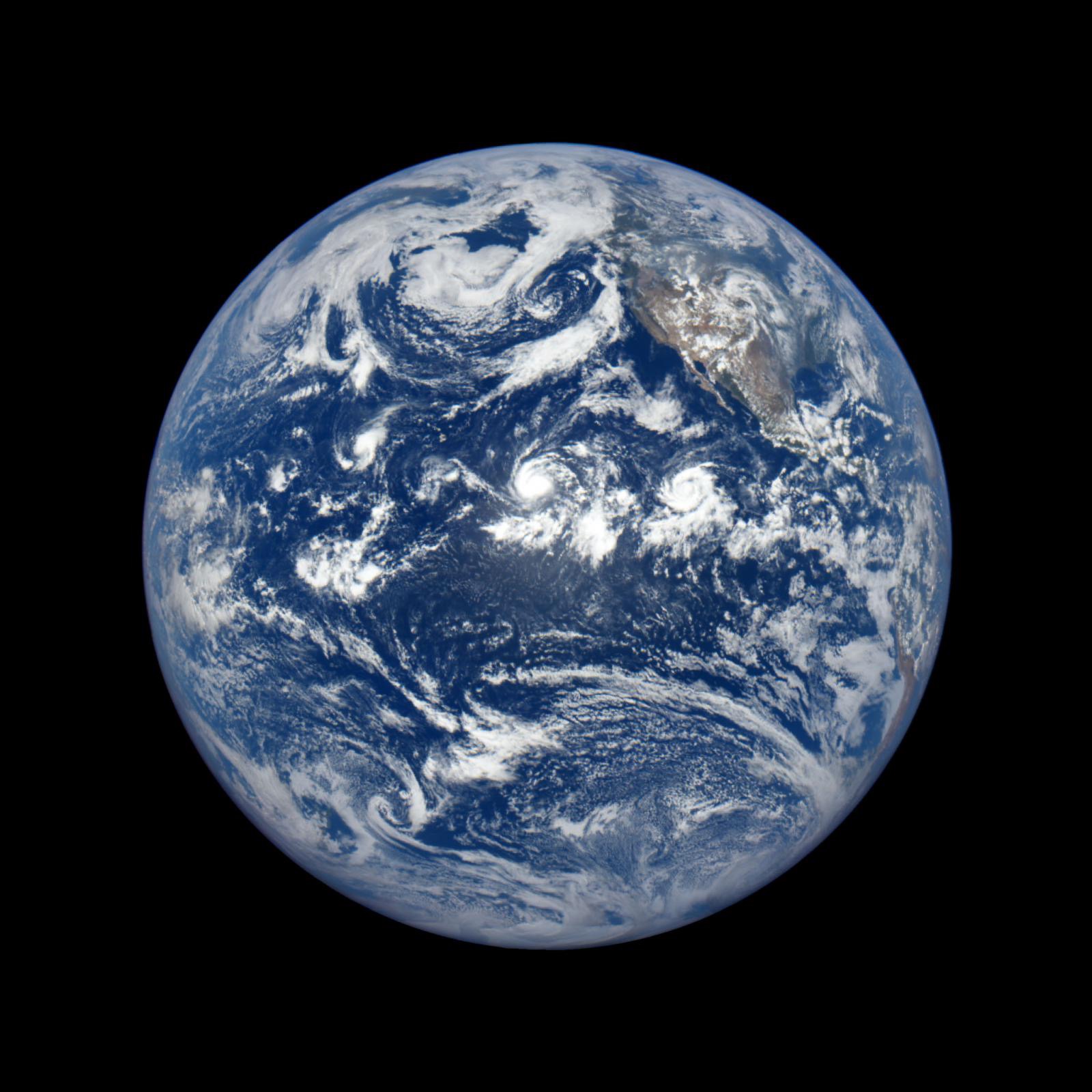 NASA photo of the Pacific Ocean, as seen from space