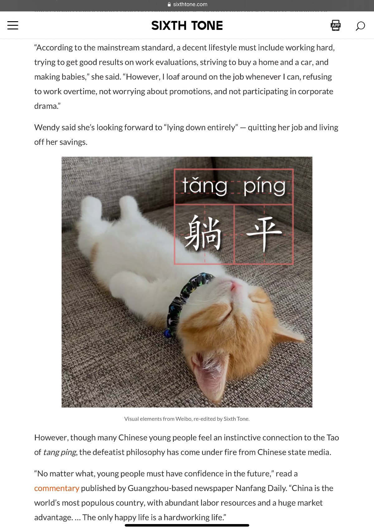 tǎngpíng Mandarin Expression of the Week